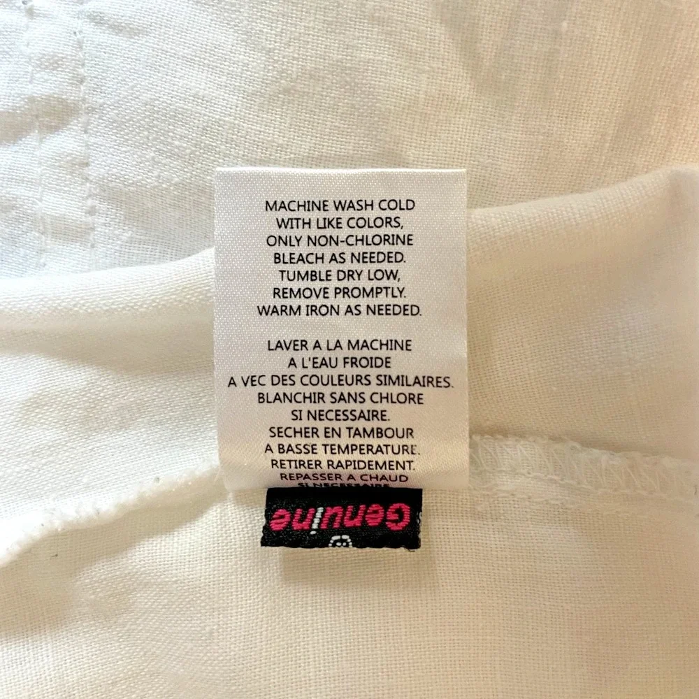 Volcom‎ Womens Sun Spent Wide Leg Linen Blend Ivory Pocket Pants, Large Size 14
